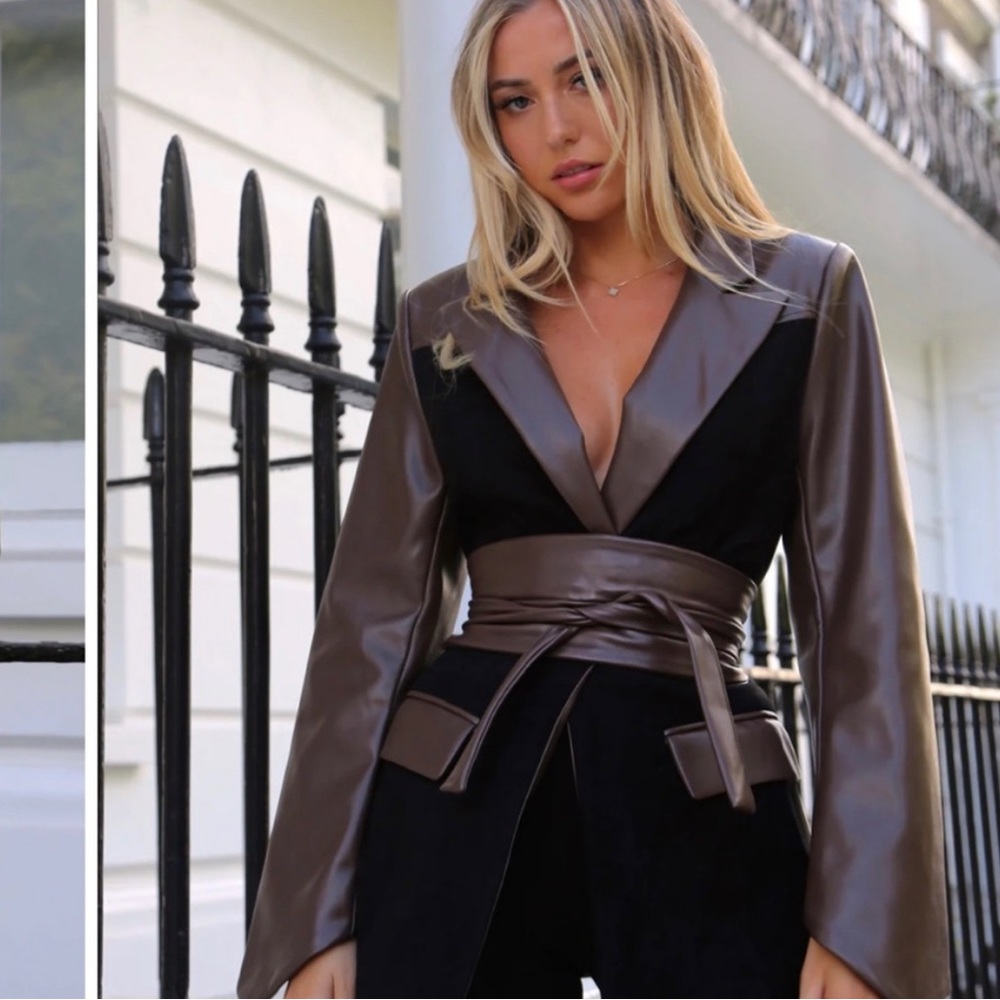 Odd Muse 2.0 Leather and Velvet Blazer